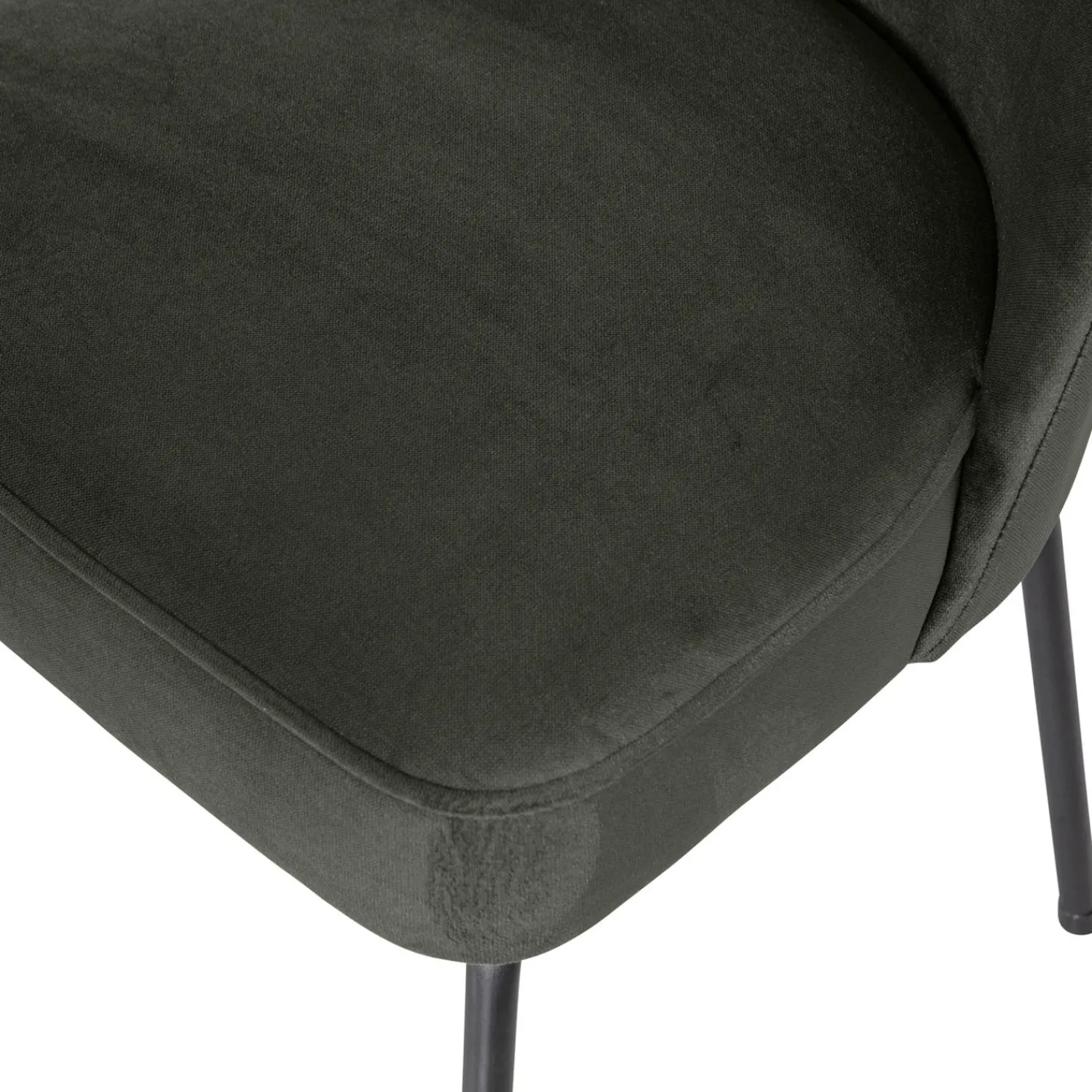 Best WOOOD Vogue eetkamerstoel velvet Donkergroen