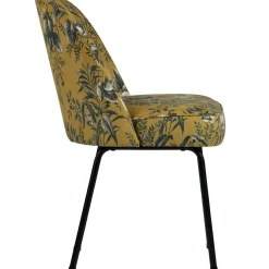 Outlet WOOOD Vogue eetkamerstoel velvet Poppy mosterd