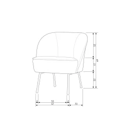 Sale WOOOD Vogue fauteuil leer Zwart