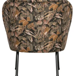 Best WOOOD Vogue fauteuil velvet Bouquet zwart