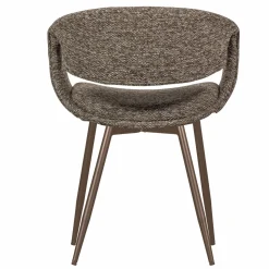 Clearance WOOOD Yossi eetkamerstoel met metalen poot koper Bruin