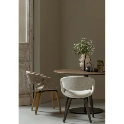 Best WOOOD Yossi eetkamerstoel met houten poot donkerbruin Naturel