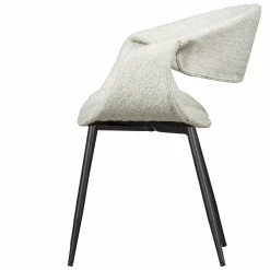 WOOOD Yossi eetkamerstoel naturel met metalen poot zwart Naturel/zwart