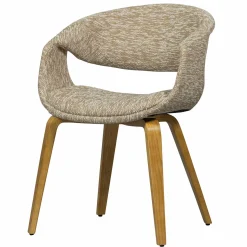 New WOOOD Yossi eetkamerstoel met houten poot naturel Zand
