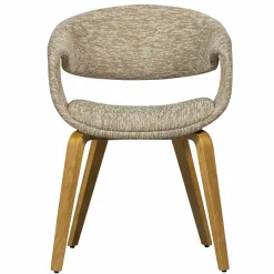 New WOOOD Yossi eetkamerstoel met houten poot naturel Zand